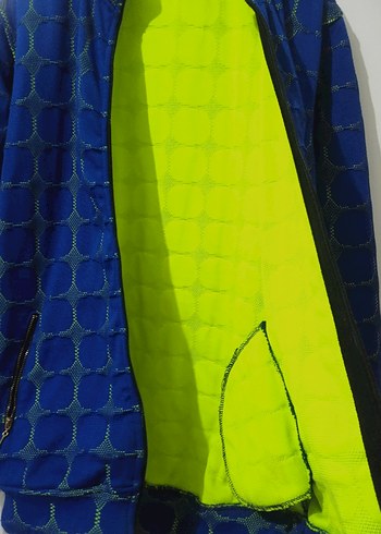 Mavi Fermuarlı Kadın Ceket - Görsel 2