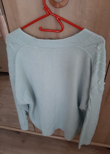xl Beden turkuaz Renk Örgü Mini Hırka