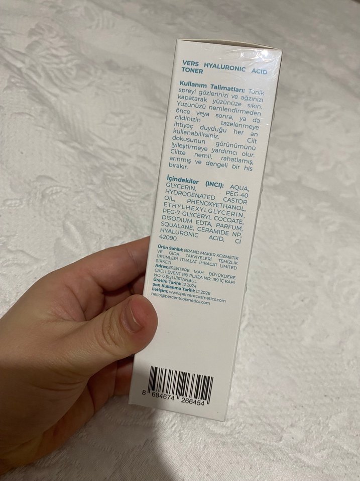 Vers O% Hyaluronik Asit Toner 150 ml - Görsel 4