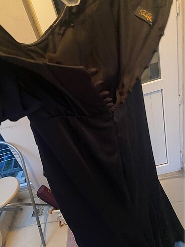 44 Beden siyah Renk Abiye Mezuniyet Elbisesi