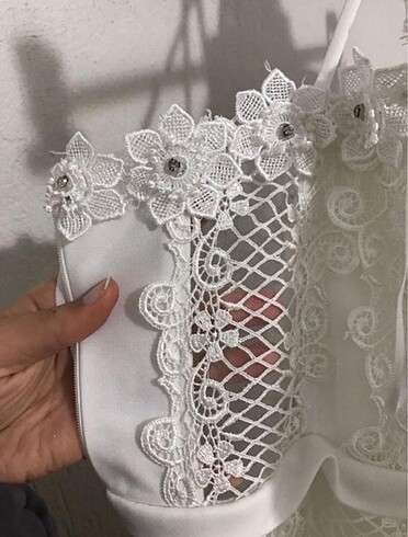 36 Beden beyaz Renk Tuvanam x Trendyol Gelinlik