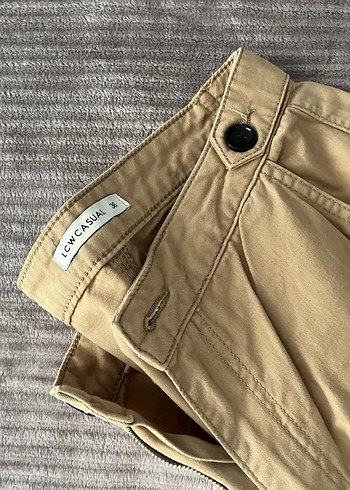 LC Waikiki Bej Pilili Kadın Keten Pantolon