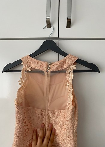 Pudra pembesi abiye elbise - Görsel 3