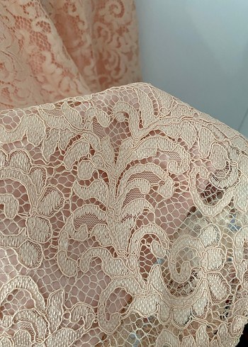 Pudra pembesi abiye elbise - Görsel 7