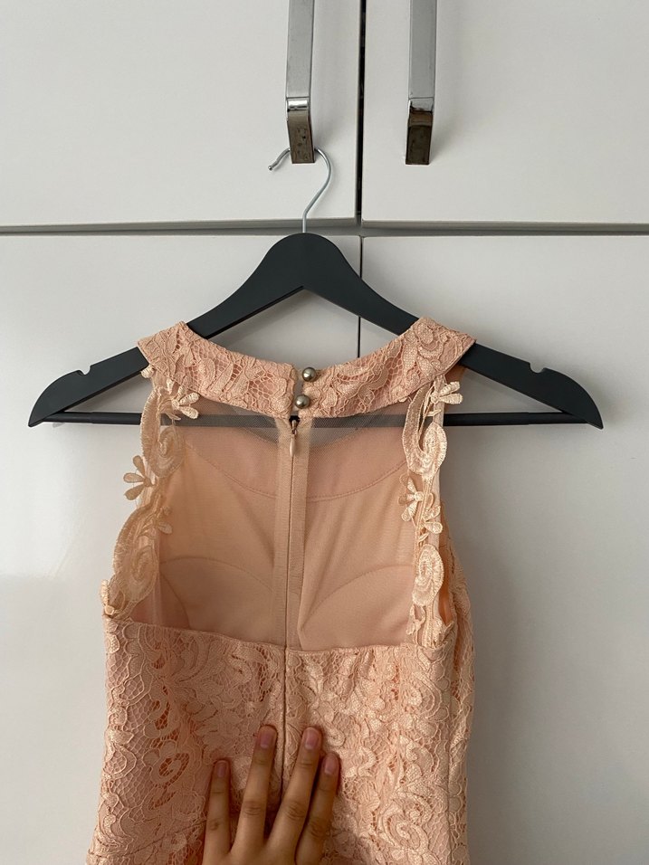 Pudra pembesi abiye elbise - Görsel 3