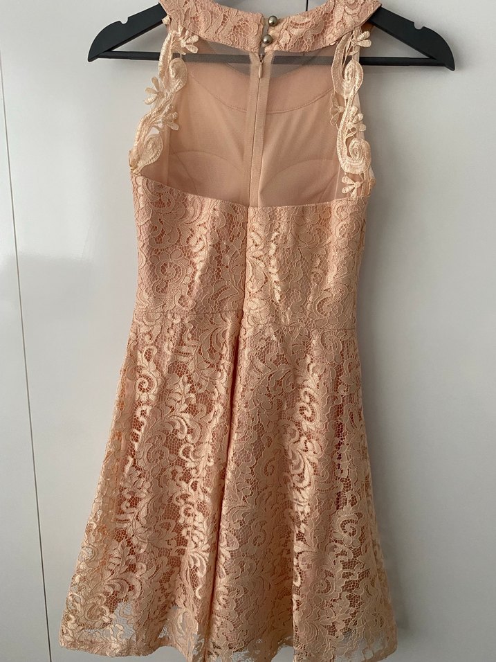 Pudra pembesi abiye elbise - Görsel 2