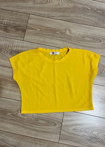 Sarı Kısa Kollu Basic Tişört