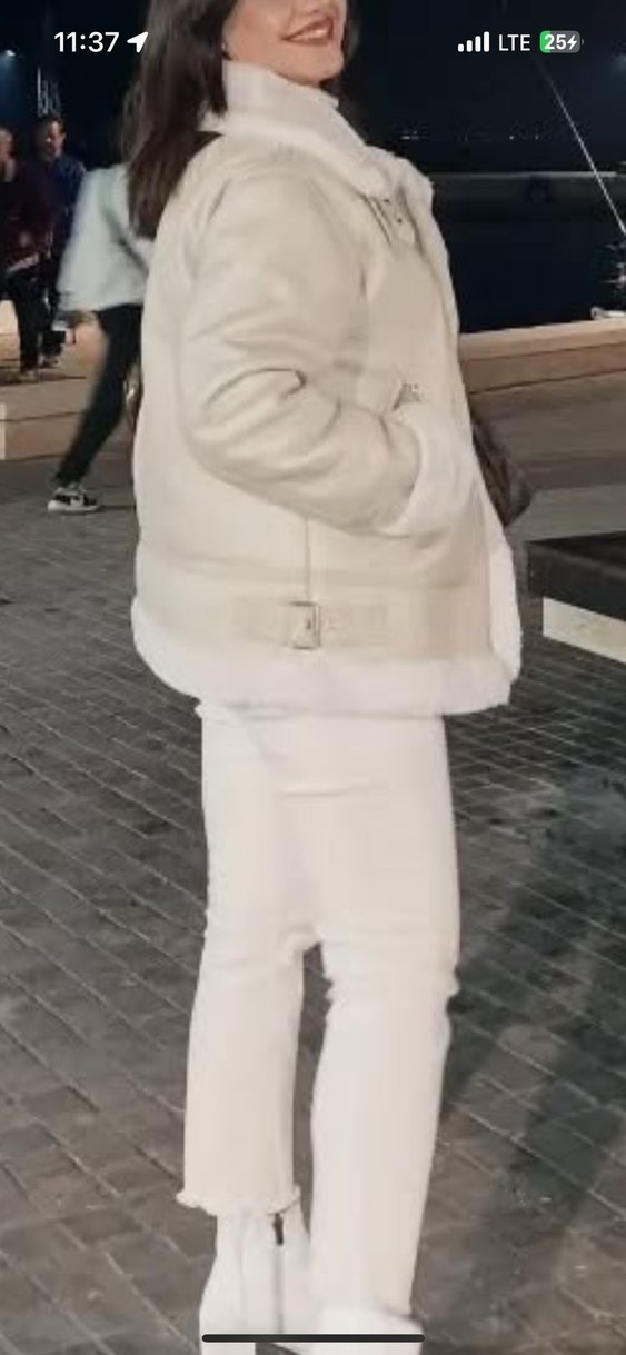 Bej Kürklü Kadın Kışlık Ceket - Görsel 2