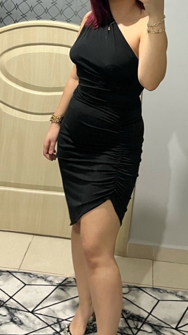 Siyah Askılı Drapeli Midi Kalem Etek ve bluz takım - Görsel 3