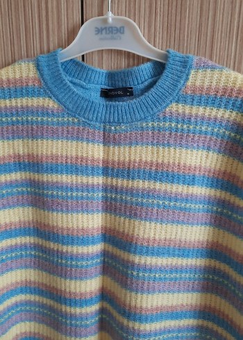 Trendyol & Milla Renkli Pastel Örgü Kadın Oversize Süveter