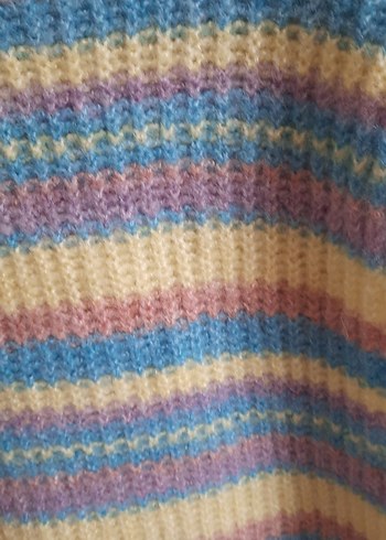 m Beden çeşitli Renk Renkli Pastel Örgü Kadın Oversize Süveter