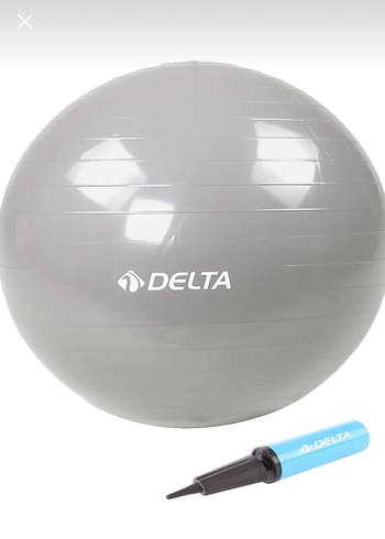 Delta Gri Pilates Topu ve Pompası