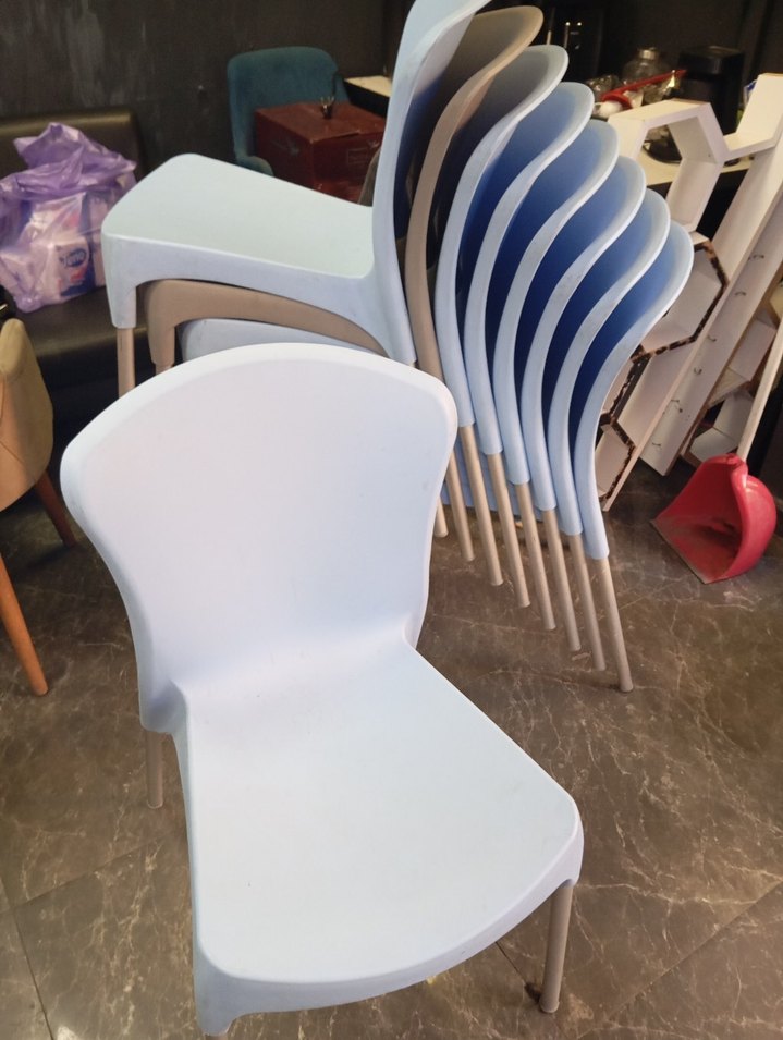 Gri mavi cafe Sandalyesi - Görsel 2