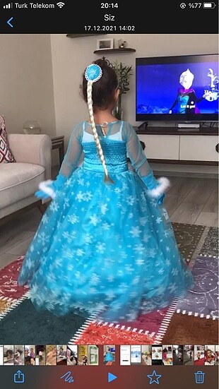 5 Yaş Beden Elsa frozen elbise