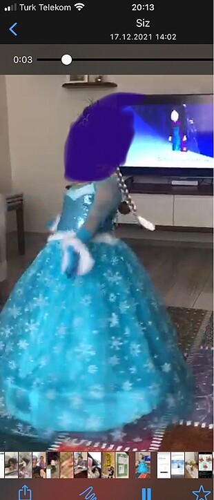 5 Yaş Beden mavi Renk Elsa frozen elbise