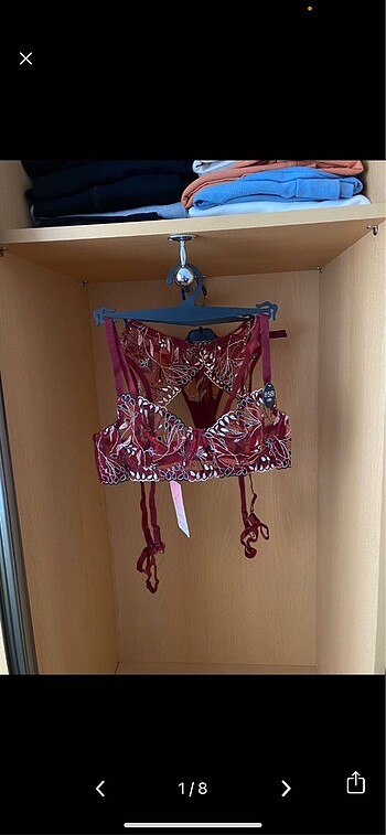 Bordo iç çamaşırı takım