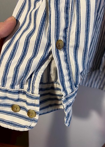 Erkek Çizgili Uzun Kollu Gömlek - Görsel 2