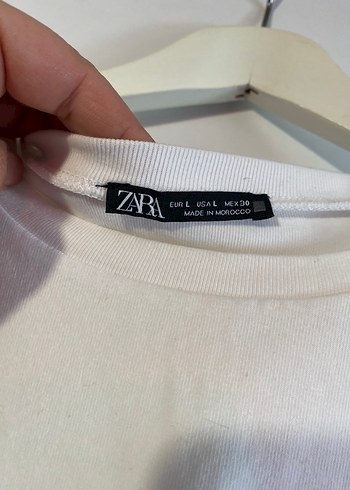 Beyaz Kısa Kollu Pamuklu Tişört - Görsel 3