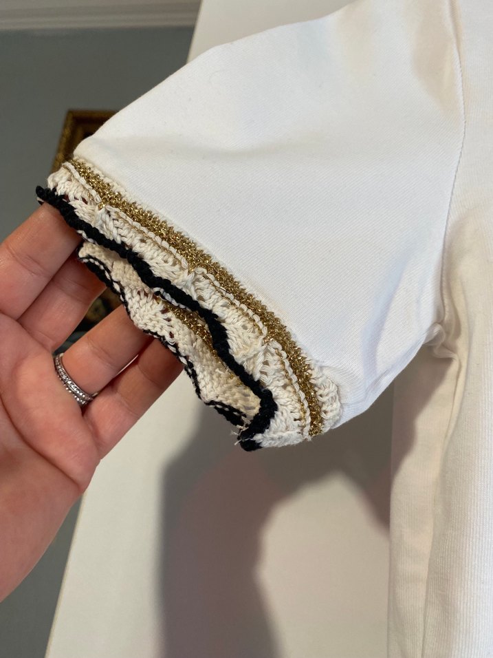 Beyaz Kısa Kollu Pamuklu Tişört - Görsel 2