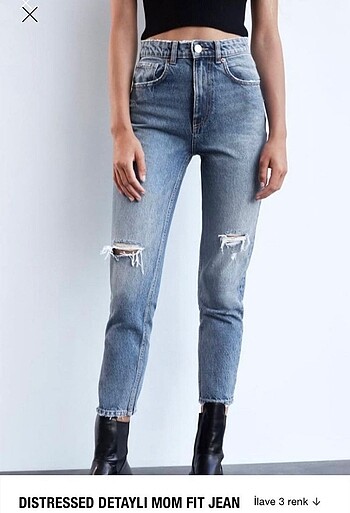 m Beden Zara mom fit