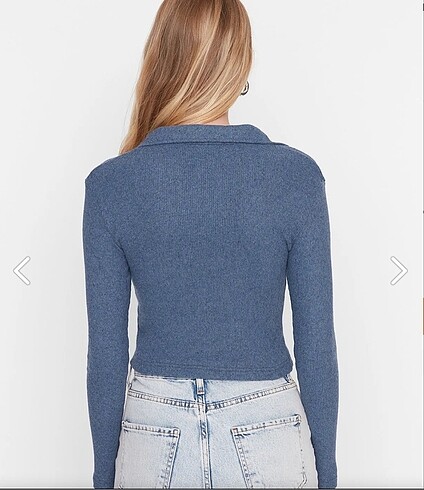 Trendyol & Milla Trendyol Mila uzun kollu düğmeli crop