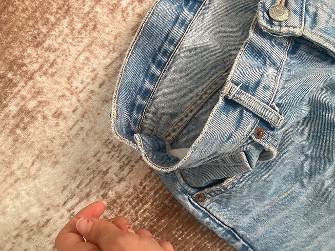 s Beden mavi Renk Zara orta bel straight jean 36 beden