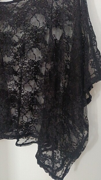 H&M Siyah dantelli bluz
