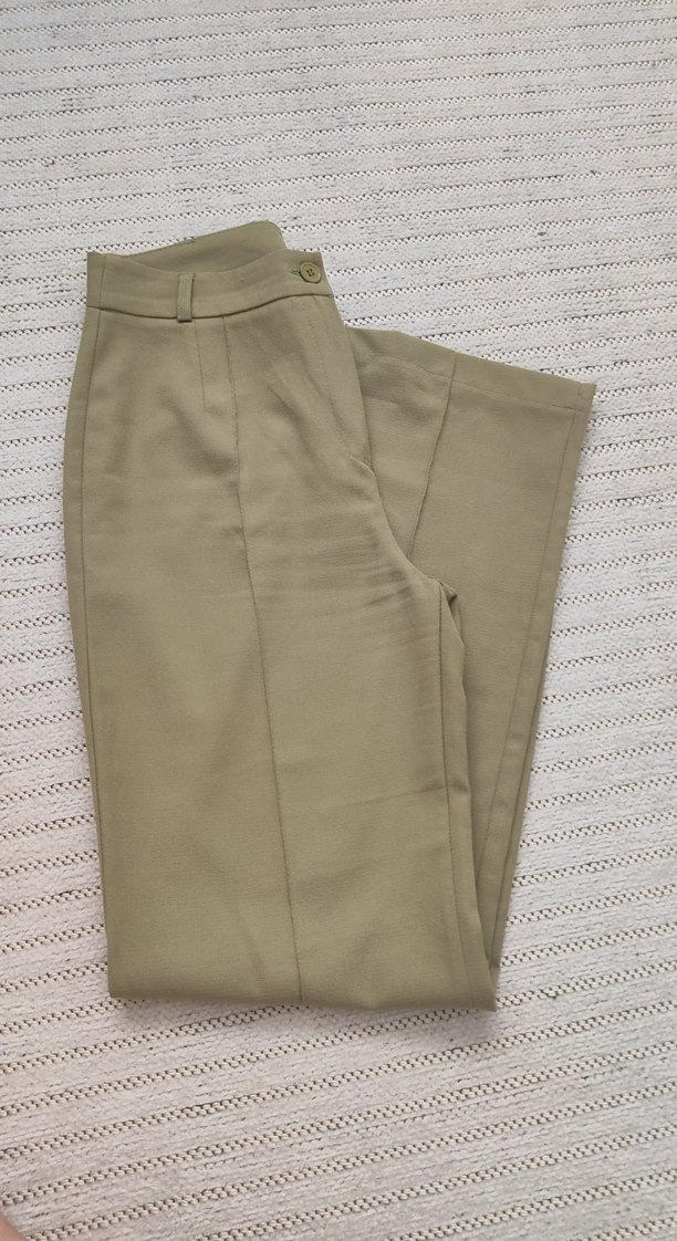 Trendyol & Milla yeşil  Kumaş Pantolon - Görsel 5