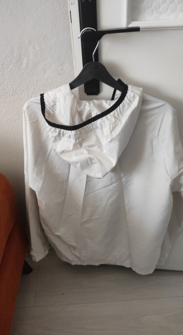 Erkek Beyaz Midi Yağmurluk Fermuarlı - Görsel 5