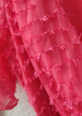 Pembe Volanlı Uzun Bohem Elbise - Görsel 6