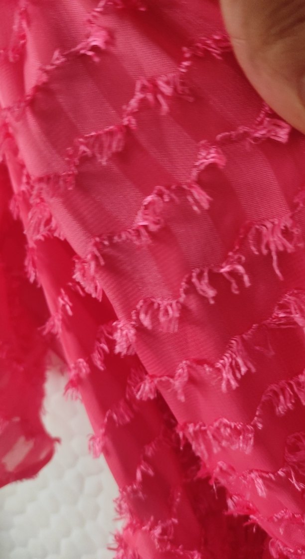 Pembe Volanlı Uzun Bohem Elbise - Görsel 3