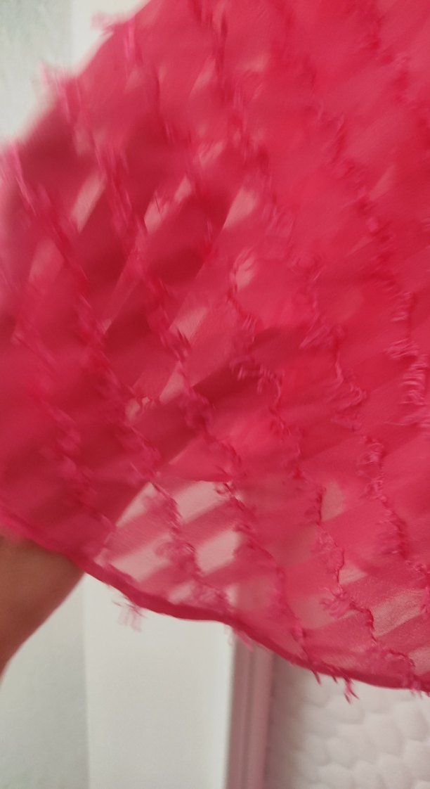 Pembe Volanlı Uzun Bohem Elbise - Görsel 5