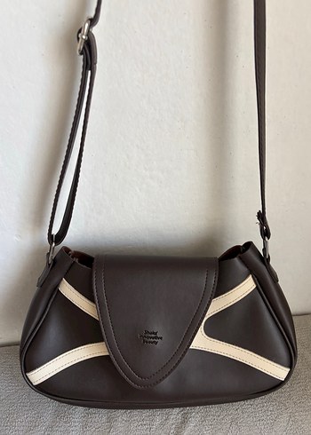 Kahverengi Deri Kadın Omuz Çantası - Görsel 3