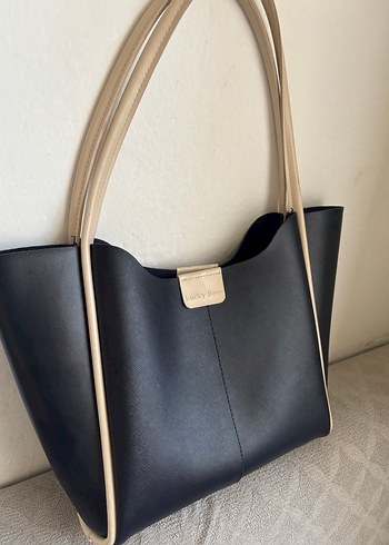 Lacivert Deri Kadın El Çantası - Görsel 3