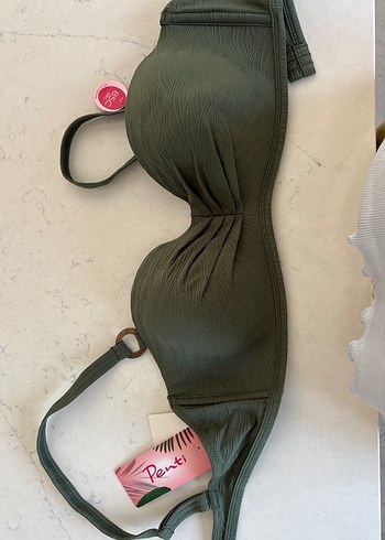 Yeşil Bohem Tarz Uzun Bikini Üstü