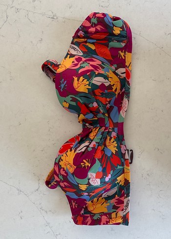Renkli Desenli Bohem Bikini Üstü