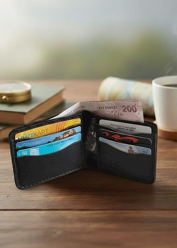 Siyah Erkek Minimalist Cüzdan - Görsel 3