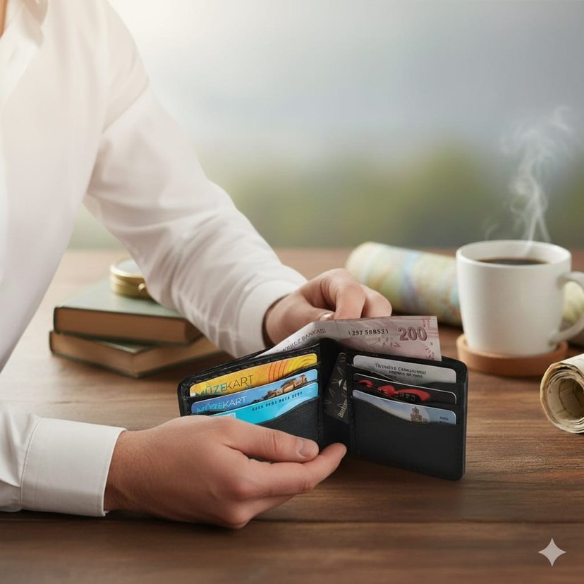 Siyah Erkek Minimalist Cüzdan - Görsel 2