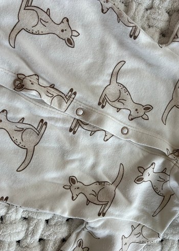 Gri Desenli Bebek Erkek kız Tulum - Görsel 2