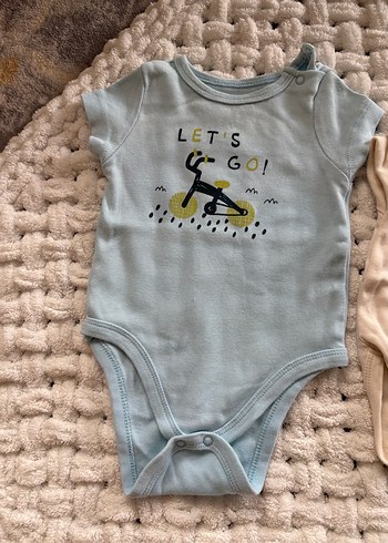 Pastel Renkli Kısa Kollu Bebek Body ve Pantolon Seti - Görsel 3