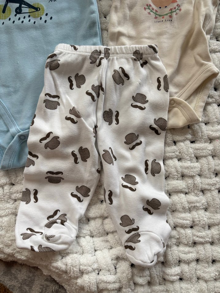 Pastel Renkli Kısa Kollu Bebek Body ve Pantolon Seti - Görsel 2