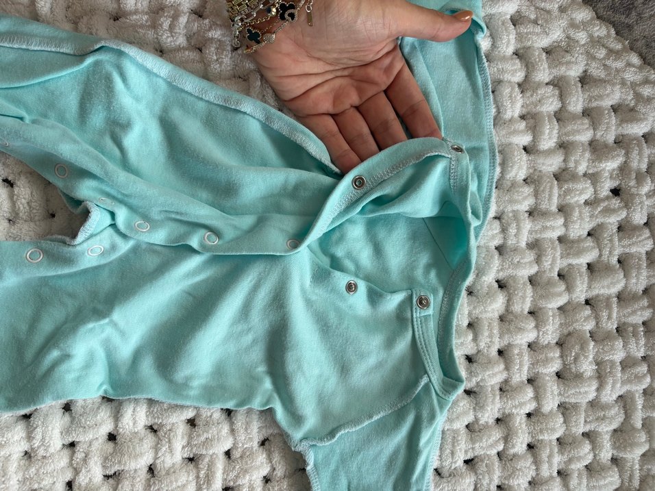 Uzun Kollu Turkuaz Bebek Tulum - Görsel 4