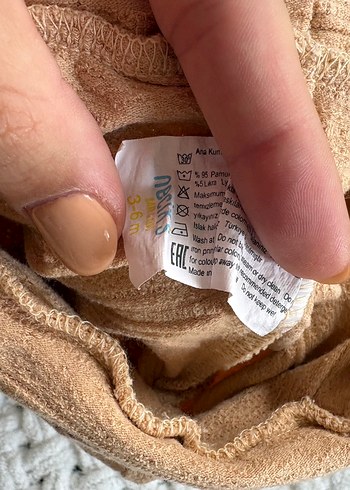 Bej Örgü Bebek Kız Takımı Uzun Kollu - Görsel 3