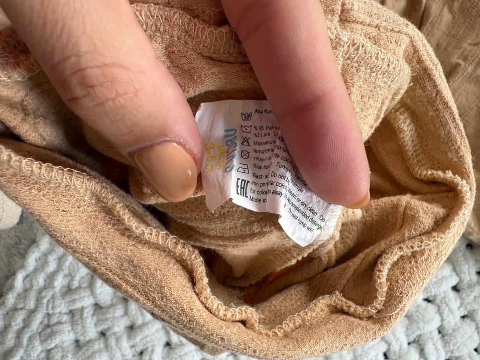 Bej Örgü Bebek Kız Takımı Uzun Kollu - Görsel 3