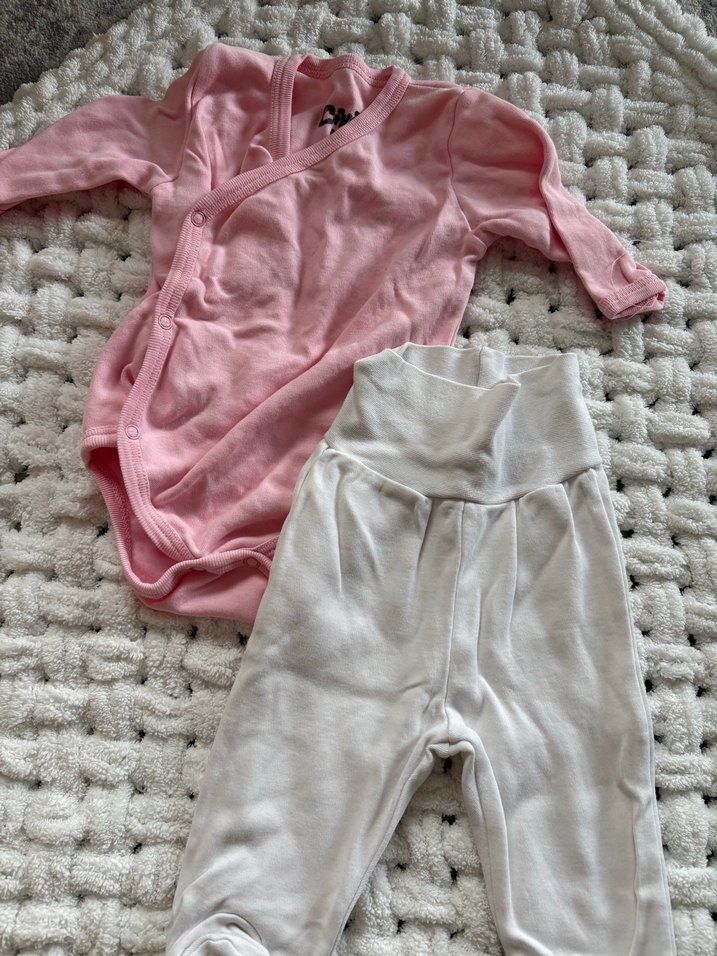 Bebek Kız Uzun Kollu Beyaz Set - Görsel 2