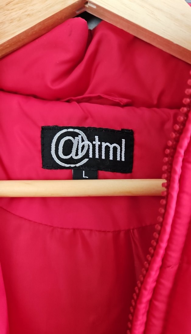 Kadın Kırmızı Fermuarlı Midi Kışlık Mont - Görsel 2