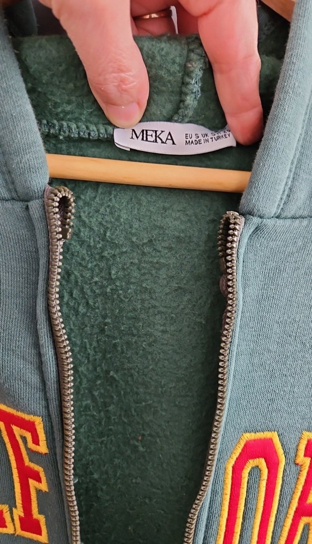 Yeşil Fermuarlı Kadın Sweatshirt - Görsel 2