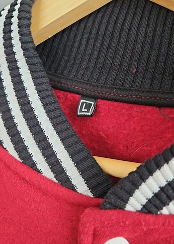 Bordo ,kollar krem rengi Baskılı Kolej Kadın Ceket - Görsel 4