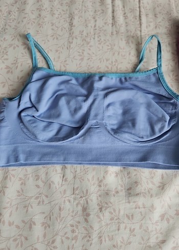 mavi spor atlet ve mor midi tayt takım - Görsel 2