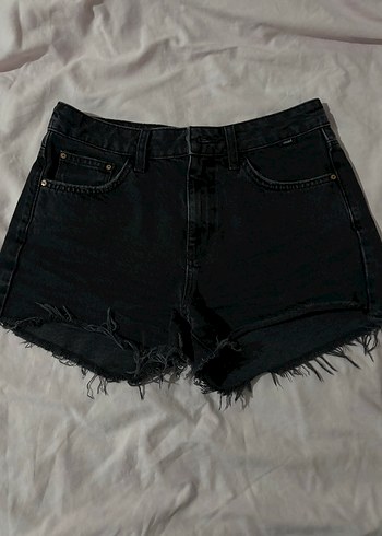 Siyah kot şort - Görsel 2